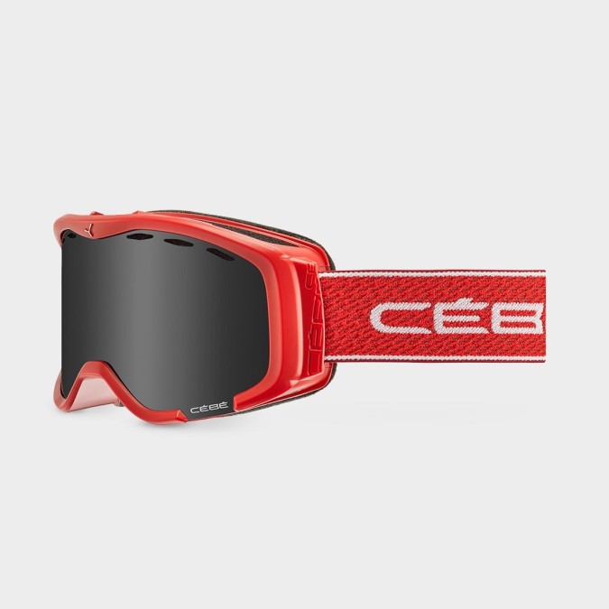 CEBE Masque de ski Cheeky OTG - Enfant mixte - Noir et rouge